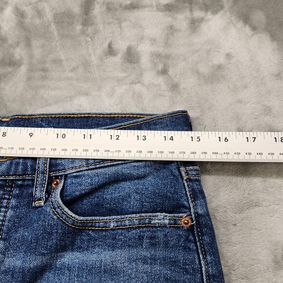 Old Navy Jeans Womens 6 TALL Blue Destroyed Extra High Rise Sky High Straight - Picture 12 of 16